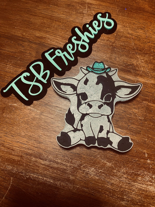 Baby Cow with Cowboy Hat