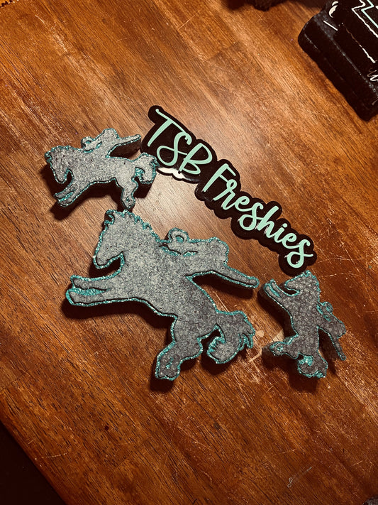 Buckin Bronc with Rider Vent Clips