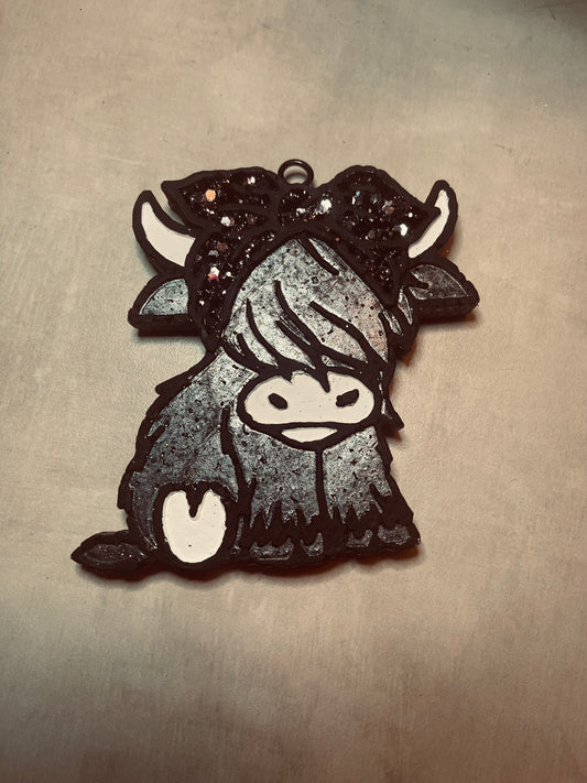 Highland Cow with Bow