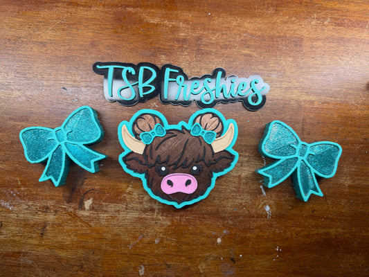 Highland Cow with Space Buns