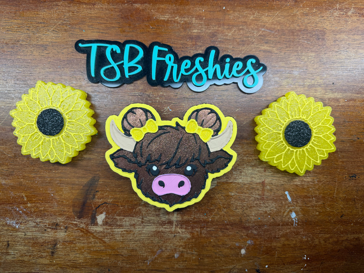 Highland Cow with Space Buns