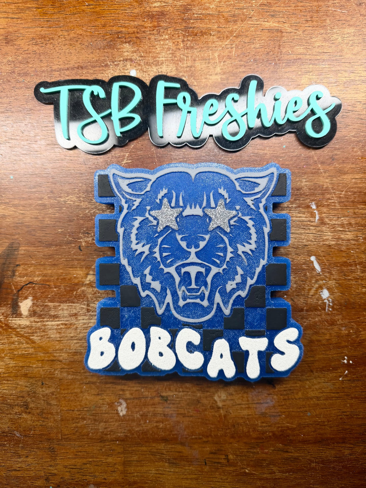 Bobcats Mascot Checkered
